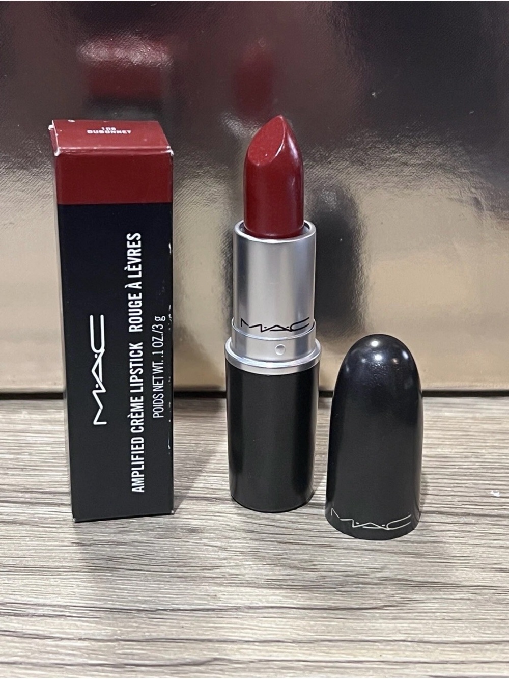 MAC Lipstick Amplified Creme Dubonnet 108 NEW In  BOX  Full Size